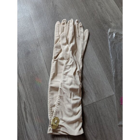 Vintage Joyce Lane 100% Nylon Long Ivory Gloves Size 8 W.T. Grant Co. - Picture 4 of 5